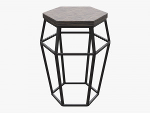 Bar Chair Hexagonal 01 Model 3D