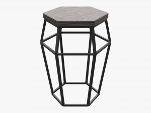 Bar Chair Hexagonal 01 3D Model