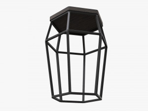 Bar Chair Hexagonal 01 Model 3D