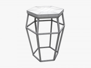 Bar Chair Hexagonal 01 Model 3D