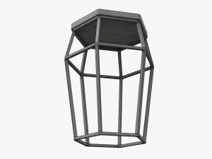 Bar Chair Hexagonal 01 Model 3D