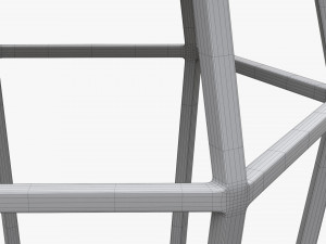 Bar Chair Hexagonal 01 Model 3D