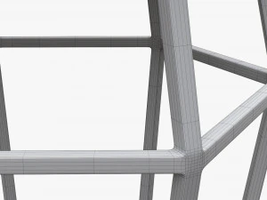 Bar Chair Hexagonal 01 3D Model