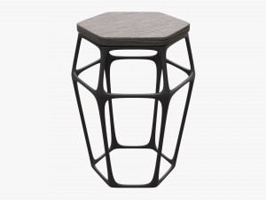 Bar Chair Hexagonal 02 Model 3D