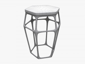 Bar Chair Hexagonal 02 Model 3D