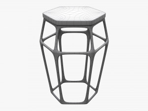 Bar Chair Hexagonal 02 Model 3D