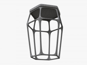 Bar Chair Hexagonal 02 Model 3D