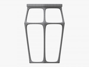 Bar Chair Hexagonal 02 Model 3D