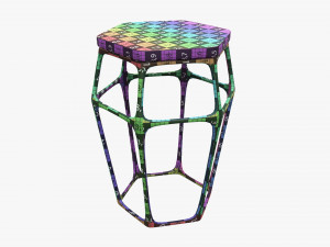 Bar Chair Hexagonal 02 Model 3D