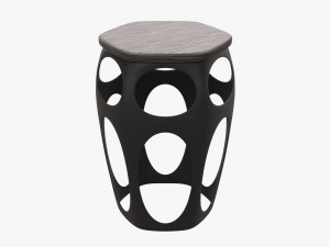 Bar Chair Hexagonal 03 Modello 3D
