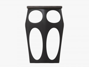 Bar Chair Hexagonal 03 Modello 3D