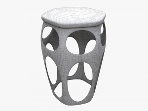 Bar Chair Hexagonal 03 Modello 3D