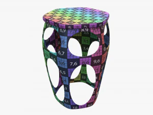 Bar Chair Hexagonal 03 3D Model