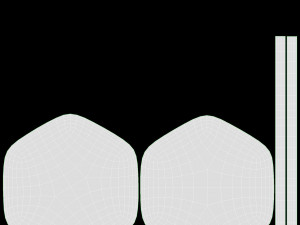 Bar Chair Hexagonal 03 Modello 3D