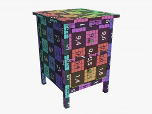 Bedside Table 01 3D Model