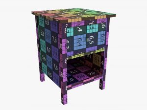 Bedside Table 02 3D Model
