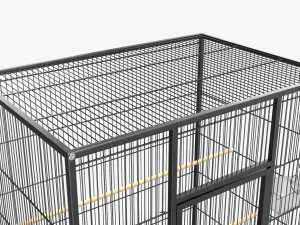 Bird Cage Large With Stand On Wheels Model 3D