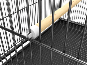 Bird Cage Large With Stand On Wheels Model 3D