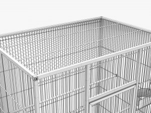 Bird Cage Large With Stand On Wheels Model 3D