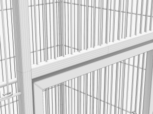 Bird Cage Large With Stand On Wheels Model 3D