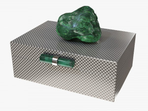 Box With Malachite Stone 3D Model