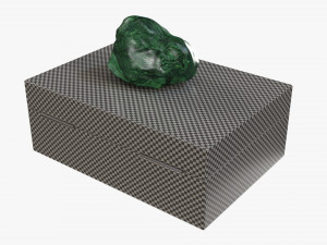 Box With Malachite Stone 3D-Modell