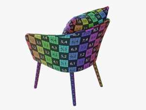 Brown Wicker Chair With Cushions 3D 모델
