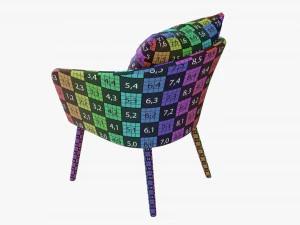 Brown Wicker Chair With Cushions 3D Model