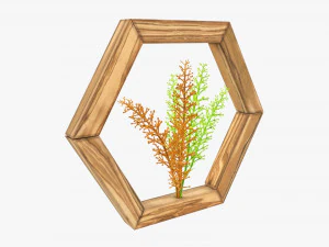 Декоративна рамка зі штучною квіткою 3D Модель