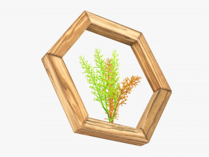 Decorative Frame With Artificial Flower 3D Model