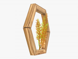 Decorative Frame With Artificial Flower 3D Model