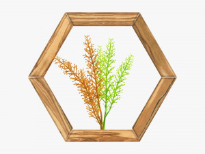 Decorative Frame With Artificial Flower 3D Model