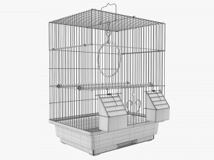 Flat Top Bird Cage Modelo 3D