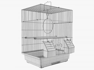 Flat Top Bird Cage 3D Model