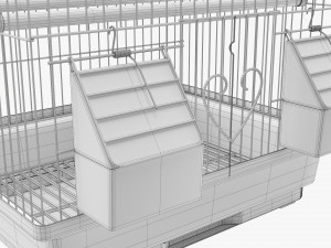 Flat Top Bird Cage Modelo 3D