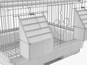 Flat Top Bird Cage 3D Model