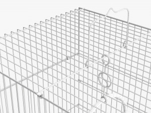 Flat Top Bird Cage Modelo 3D