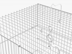 Flat Top Bird Cage 3D Model