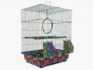 Flat Top Bird Cage 3D Model