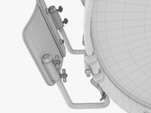 Marching Bass Drum With Carrier 18x10 3D-Modell