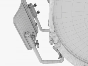 Marching Bass Drum With Carrier 18x10 3D Model