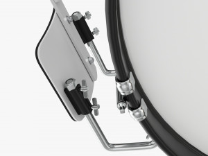 Marching Bass Drum With Carrier 24x12 3D मॉडल