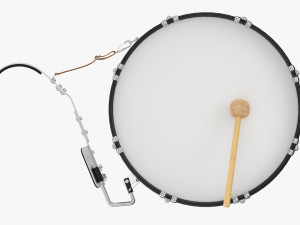 Marching Bass Drum With Carrier 24x12 3D मॉडल