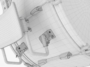 Marching Bass Drum With Carrier 24x12 3D Model