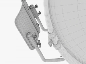 Marching Bass Drum With Carrier 24x12 3D Model