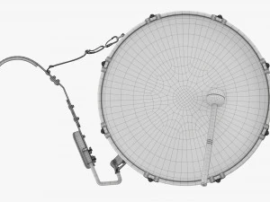 Marching Bass Drum With Carrier 24x12 3D Model