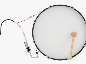 Marching Bass Drum With Carrier 26x12 3D Model