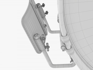 Marching Bass Drum With Carrier 26x12 3D Model