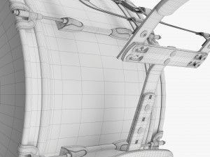 Marching Bass Drum With Carrier 26x12 3D Model