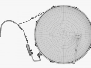 Marching Bass Drum With Carrier 26x12 3D Model